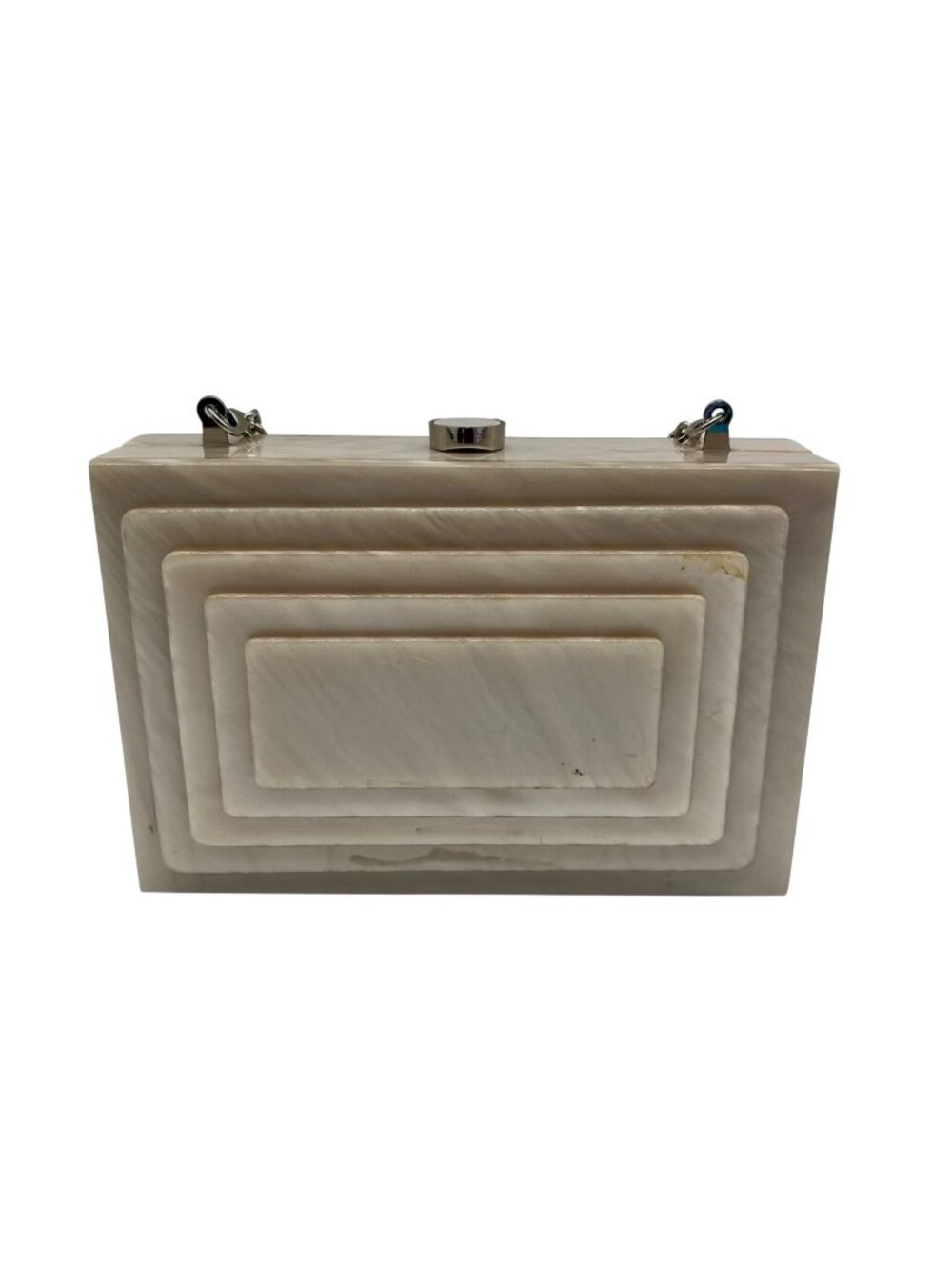 Pearl Acrylic Box Clutch Bag